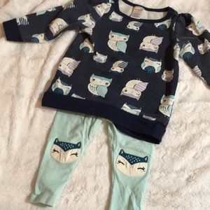 Owl sweater set